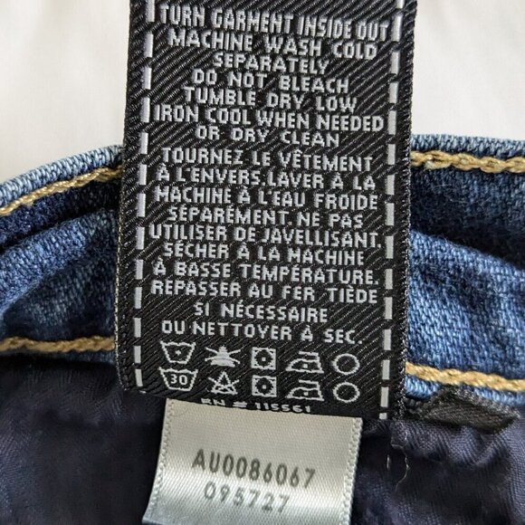 7 For All Mankind Jeans Women's 26 Blue Josefina Skinny Boyfriend Button-Fly - Picture 13 of 16